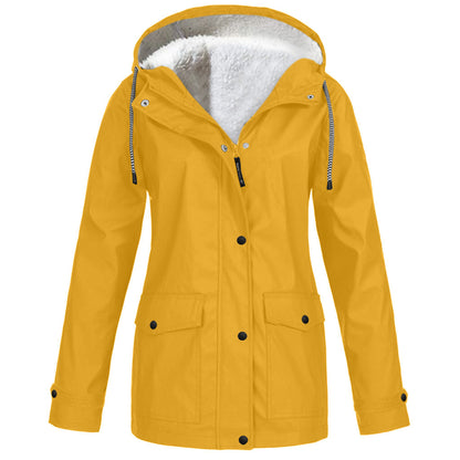 Waterdichte Regenjas met Warme Fleece Voering voor Dames