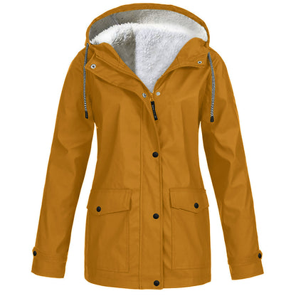 Waterdichte Regenjas met Warme Fleece Voering voor Dames