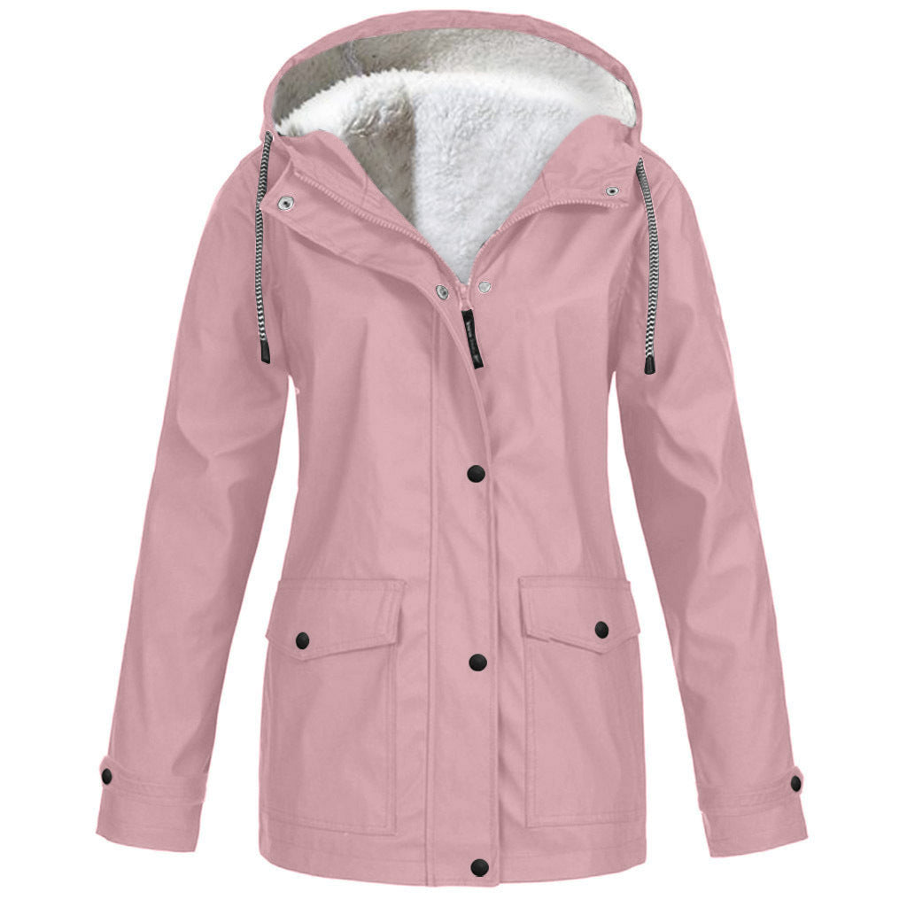 Waterdichte Regenjas met Warme Fleece Voering voor Dames